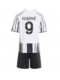 Billige Juventus Dusan Vlahovic #9 Hjemmedraktsett Barn 2025-26 Kortermet (+ Korte bukser)
